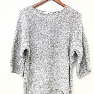 H&M Basic Oversize Wide Sleeve Gray Sweater Size M Medium Chunky Knit